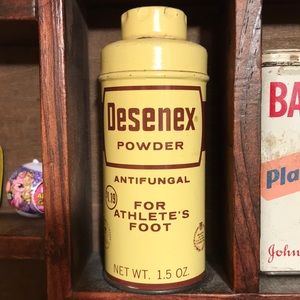 Antique Desenex powder tin vintage medicine apothecary